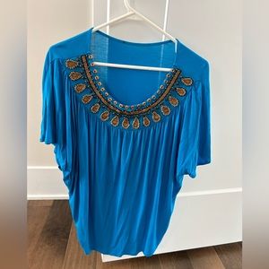 Turquise Embelished Tunic L-XL